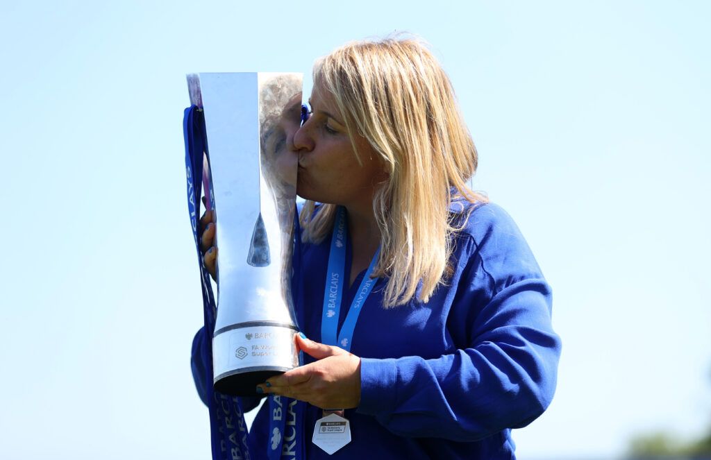 Emma Hayes with WSL trophy