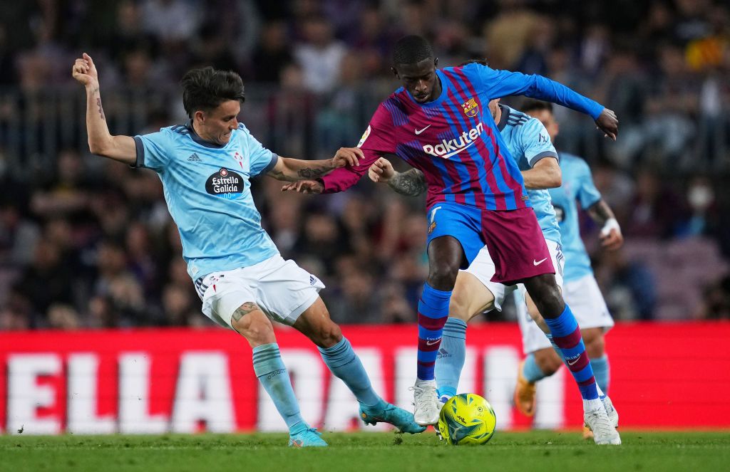 Barcelona's Ousmane Dembele in action vs Celta Vigo