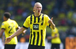Erling Haaland was given an incredible farewell by Dortmund fans in last game for club vs Hertha Berlin