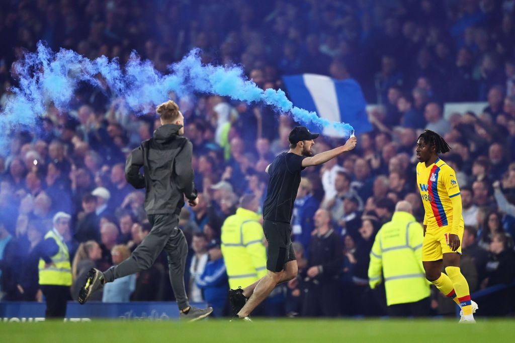 Everton fans stormed Goodison Park pitch after ensuring their Premier League safety with a comeback win vs Crystal Palace