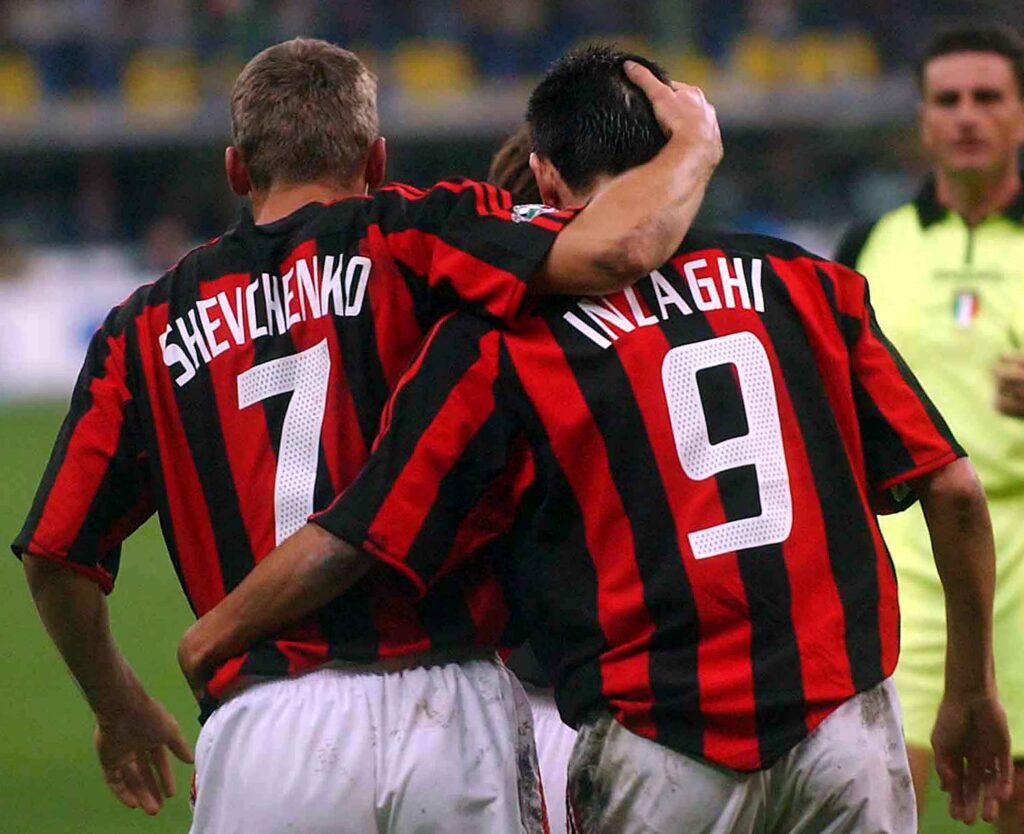 Shevchenko and Inzaghi starred at Milan