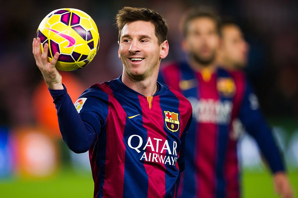 Lionel Messi with Barcelona in 2014