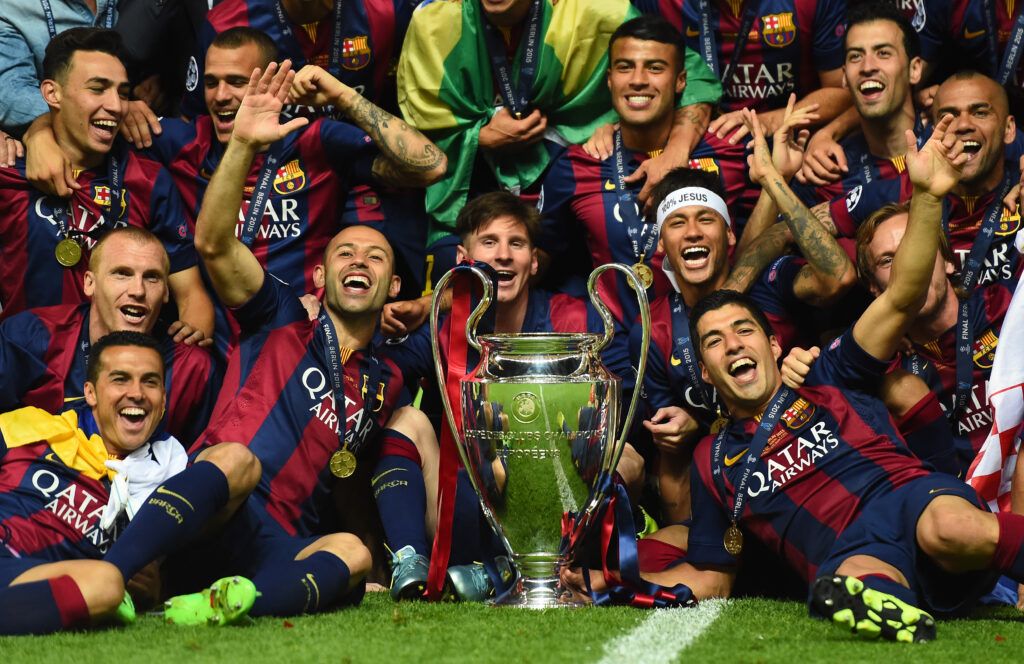 Barcelona have won their trophies in trebles