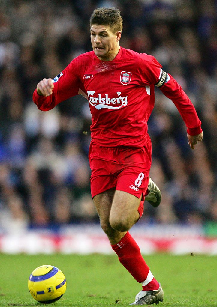 Steven Gerrard with Liverpool in 2005