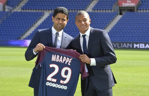 Mbappe with PSG owner