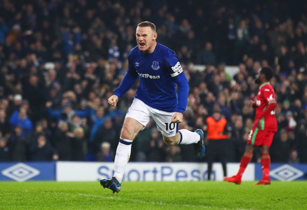 Rooney started at Everton