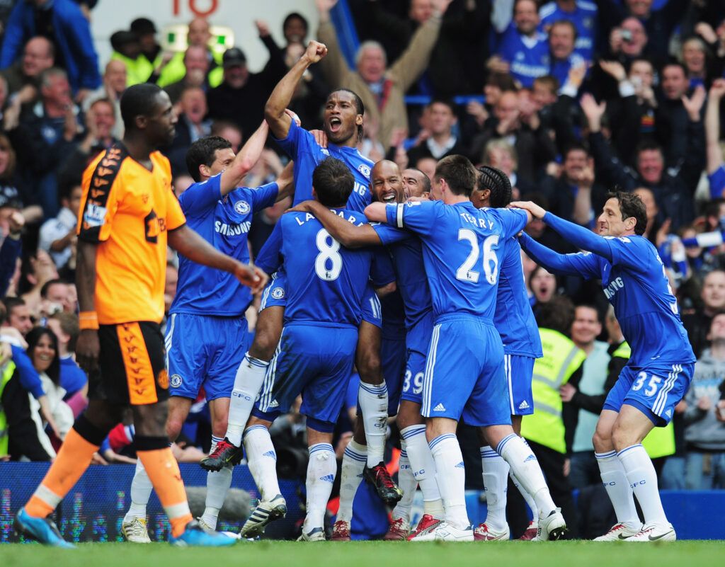 Didier Drogba's final day hat-trick won Chelsea the title