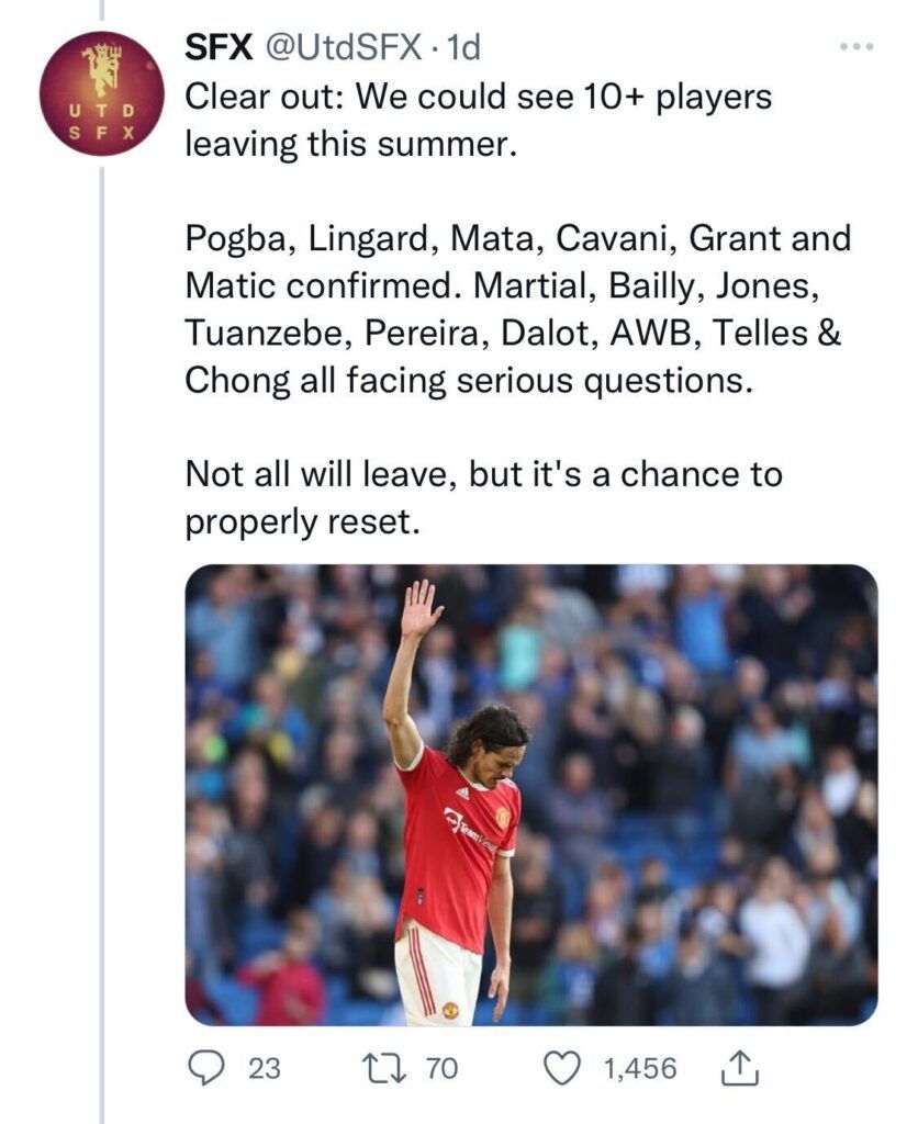 Man Utd viral positivity thread tweet