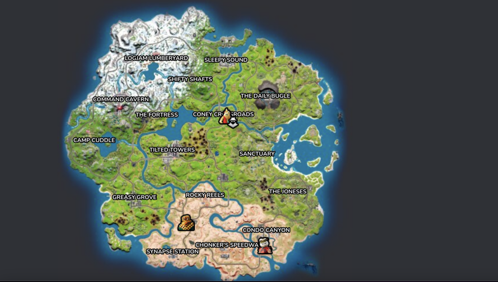 Mancake, Bao Bros and Lil Whip locations in Fortnite