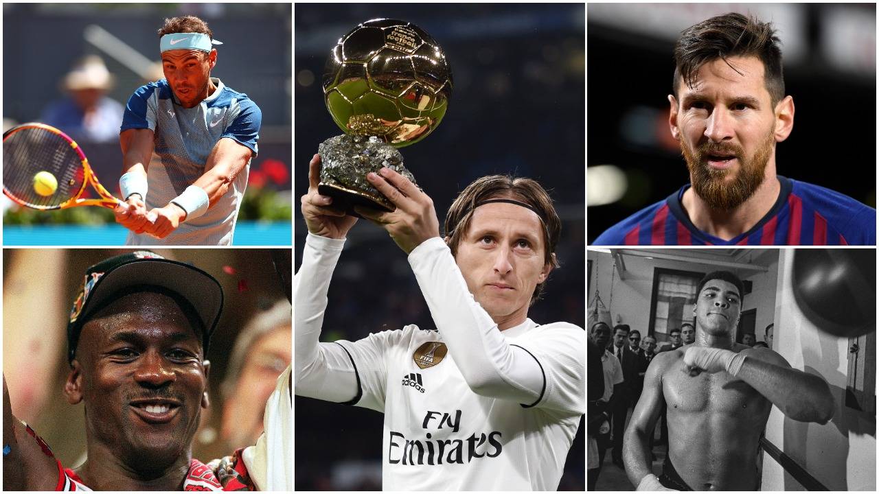 Luka Modric; Michael Jordan; Muhammad Ali; Lionel Messi; Rafael Nadal