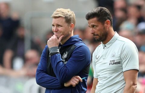 Newcastle United manager Eddie Howe during Liverpool defeat