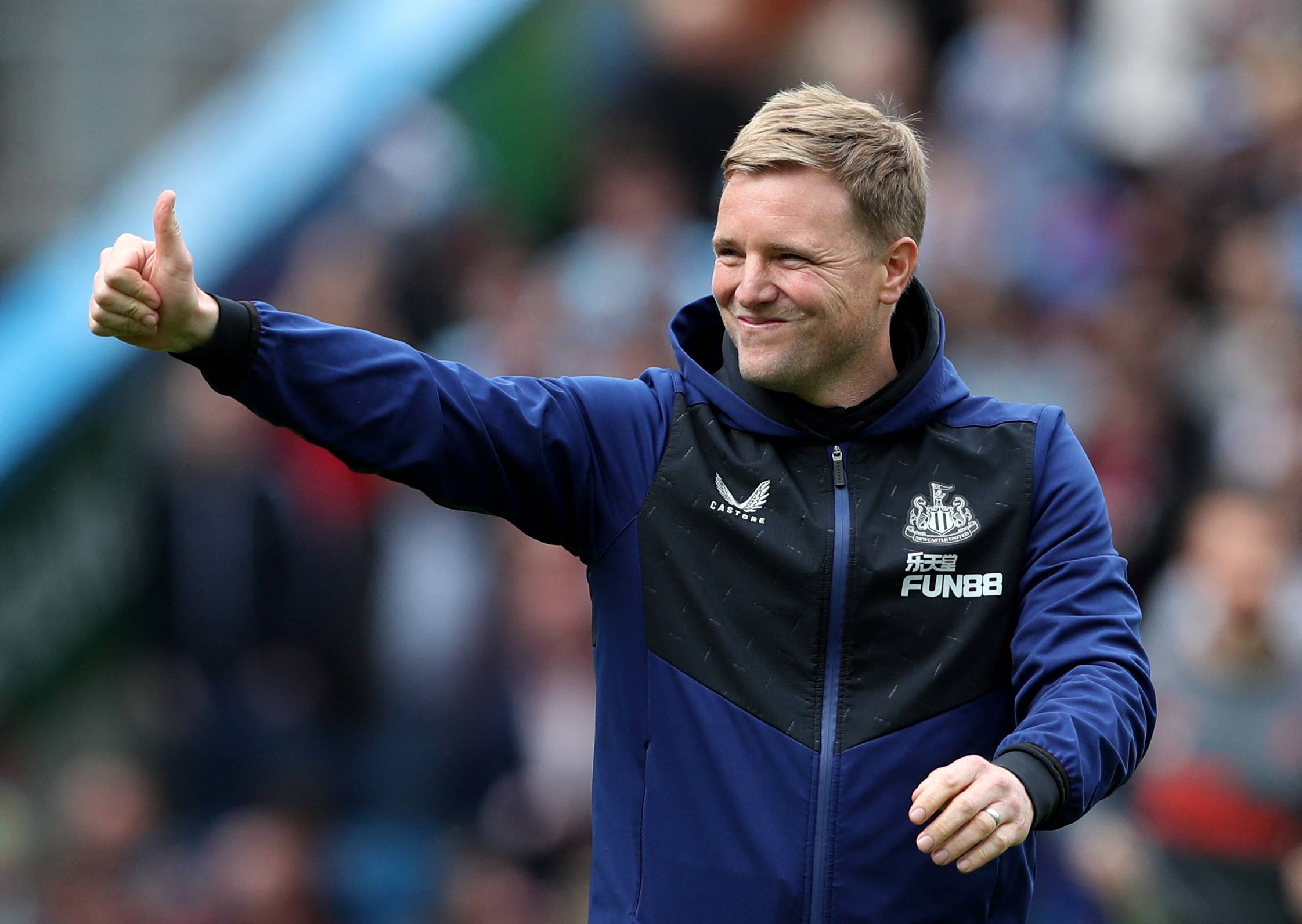 Eddie Howe taking charge of a Premier League game for Newcastle United
