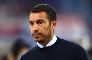 Giovanni van Bronckhorst taking charge of a Rangers game