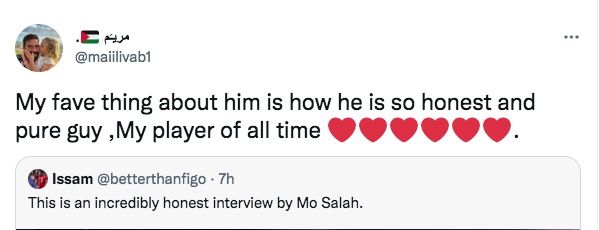 Mohamed Salah's interview for Liverpool