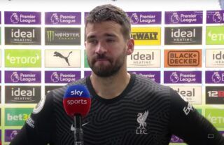 Alisson interview - West Brom vs Liverpool