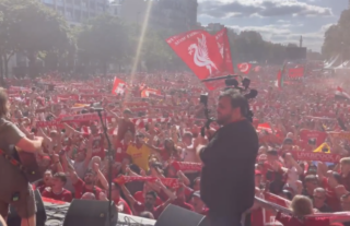 It's absolute scenes at Liverpool's fan park in Paris - the rendition of YNWA was spine-tingling