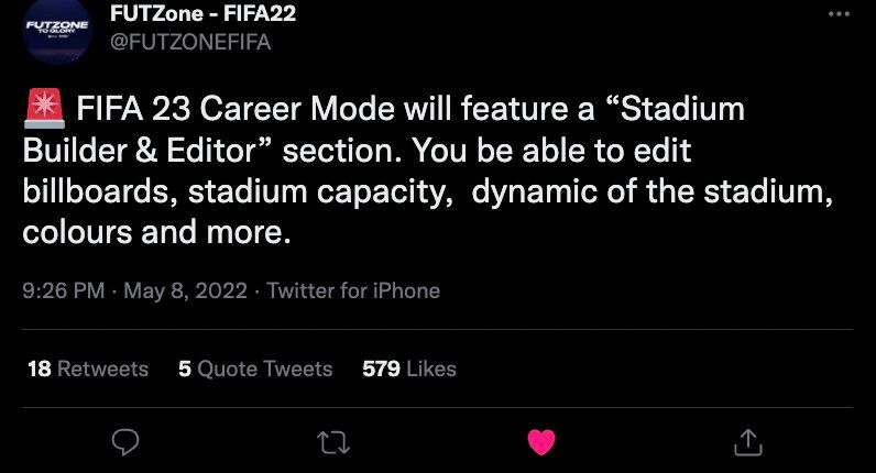FIFA 23 Career Mode Leaks provided by FUTZONEFIFA
