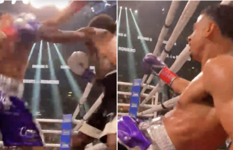 Gervonta Davis knocks out Rolando Romero: Ringside footage is epic