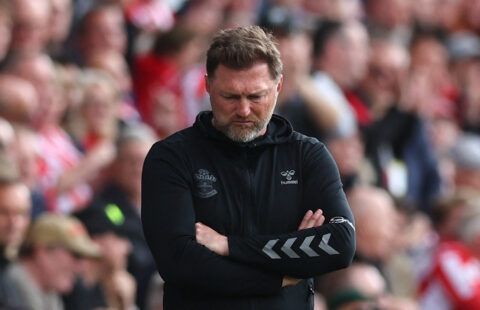 Ralph Hasenhuttl taking charge of a Premier League game for Southampton