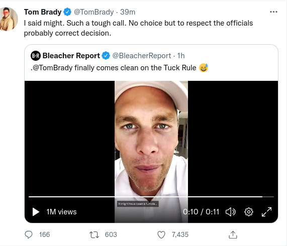 Tom Brady responds on Twitter