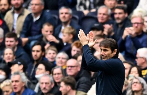 Antonio Conte takes charge of a Premier League game for Tottenham Hotspur