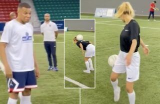Mbappe with female freestyler