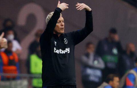 David Moyes taking charge of a Europa League game for West Ham