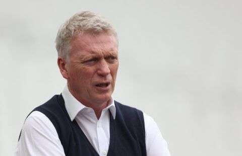 West Ham manager David Moyes looking serious