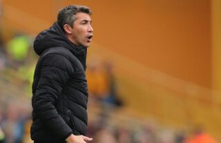 Bruno Lage taking charge of a Premier League game for Wolves