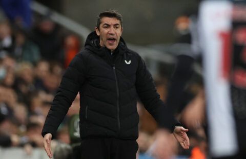 Wolverhampton Wanderers head coach Bruno Lage shows his unhappiness