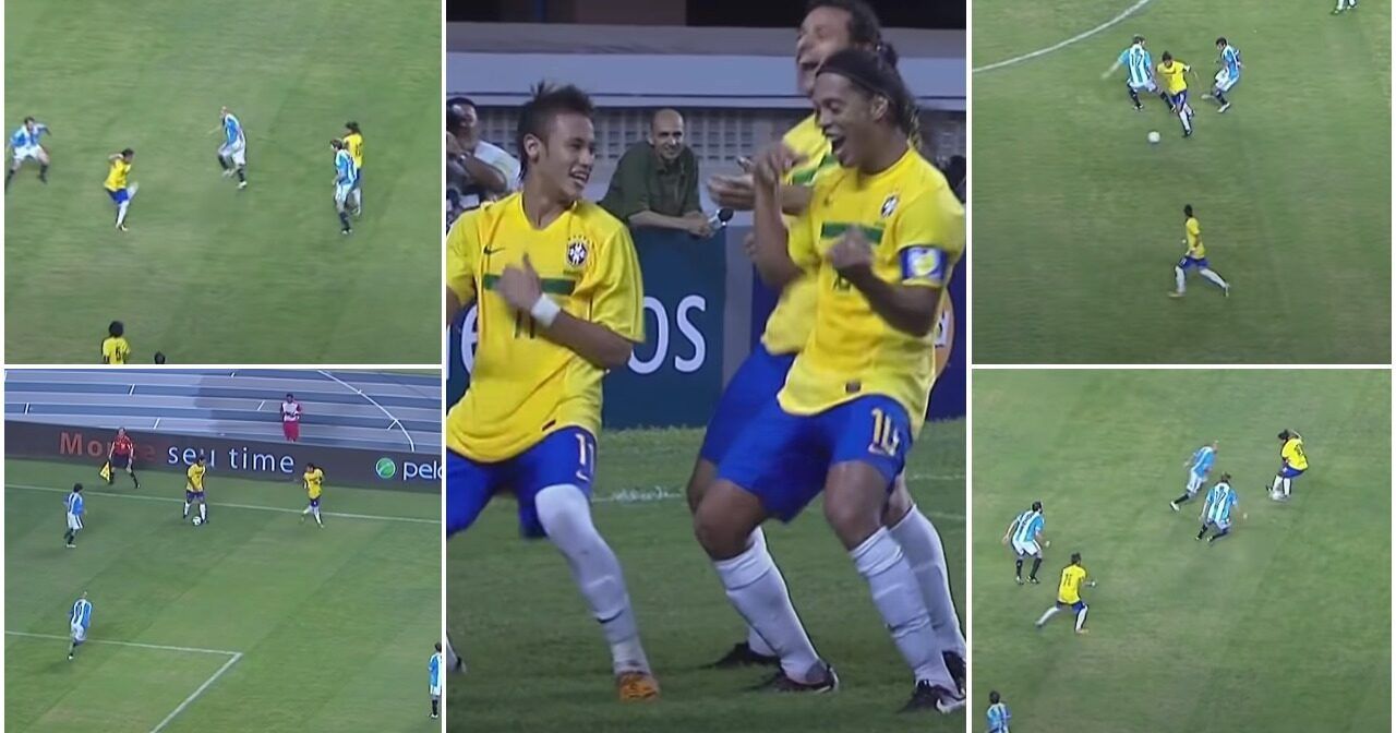 Ronaldinho e Neymar: quando a dupla brasileira deu show contra a Argentina em 2011