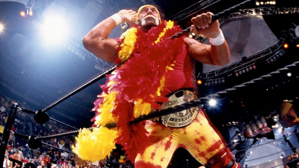 Hulk Hogan as WWE Undisputed Champion in 2002. 