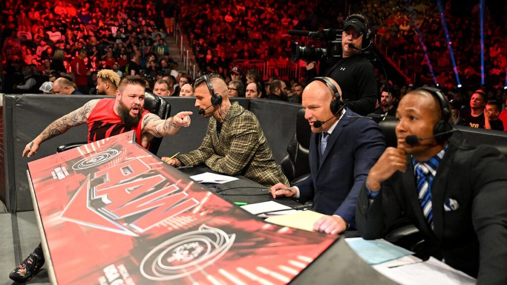 Kevin Owens joined commentary during last night's episode of WWE Raw