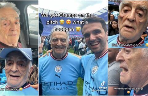 Man City fan took 84-year-old grandad with dementia to Aston Villa game and it’s beautiful