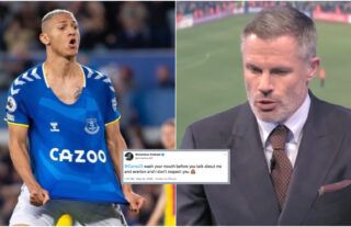 Richarlison's tweet to Jamie Carragher goes viral after Everton secure Premier League status