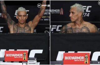 Charles Oliveira fails to make weight
