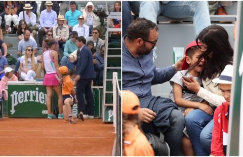 Irina-Camelia Begu hits child with racket