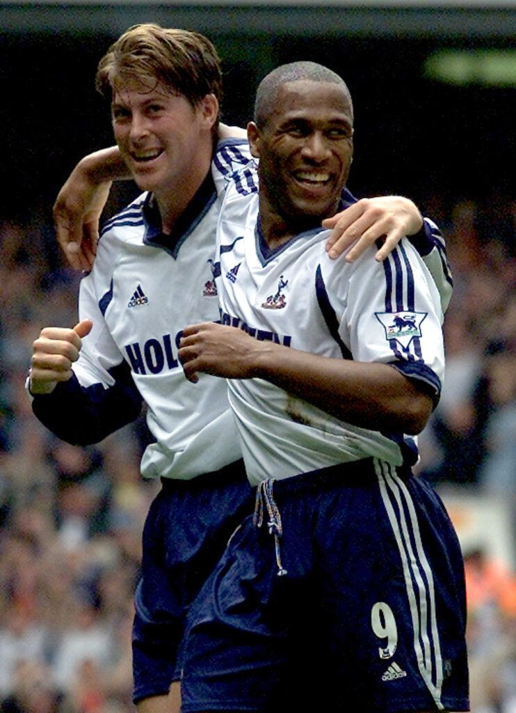 Anderton and Ferdinand at Tottenham.