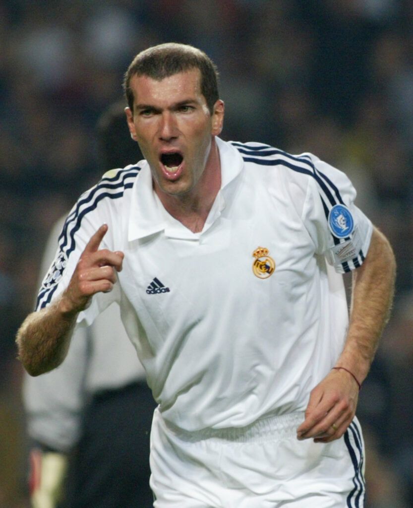 Zidane celebrates at Real Madrid.