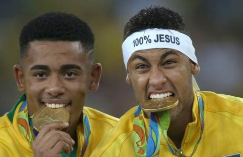 Brazil's Jesus and Neymar.
