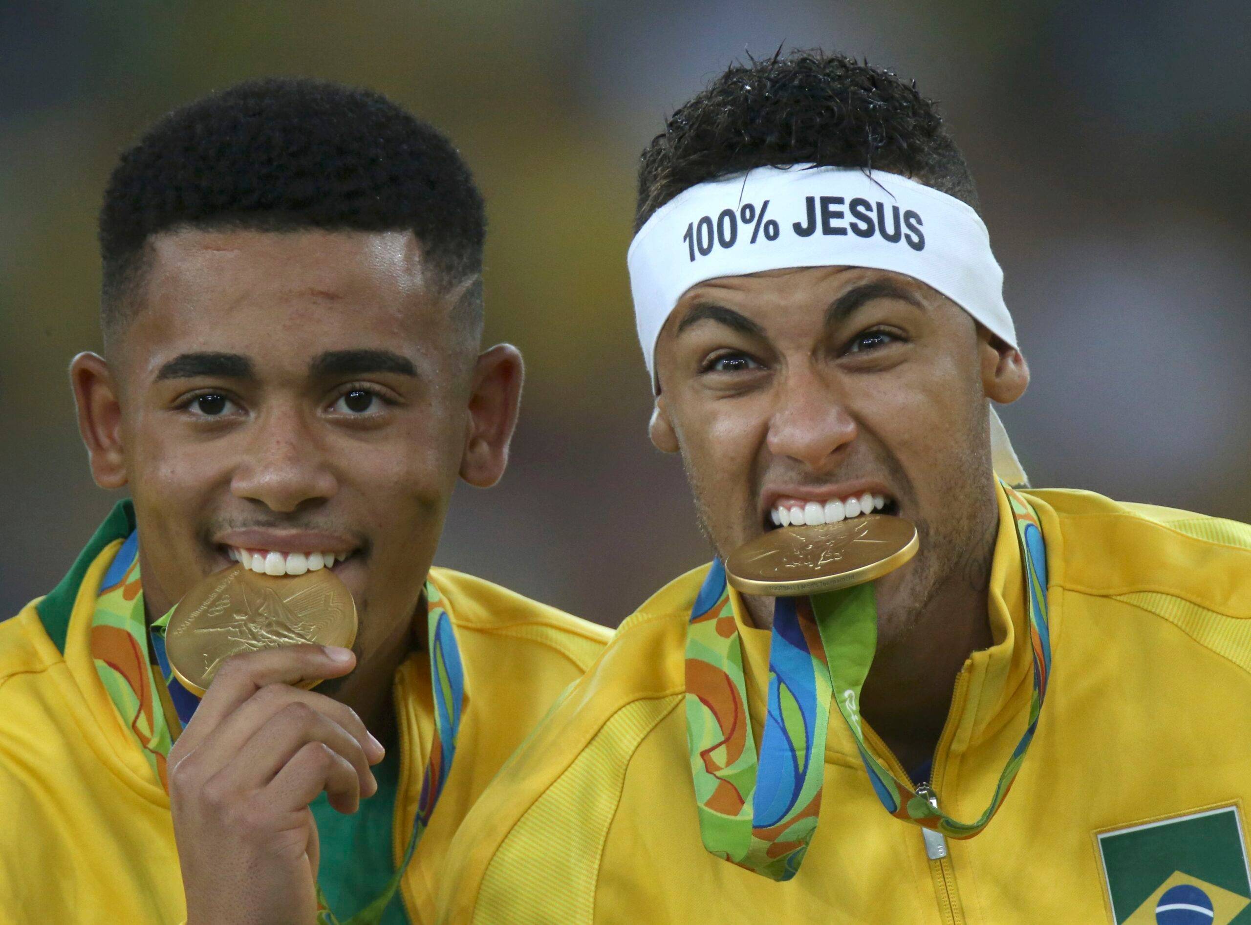 Brazil's Jesus and Neymar.