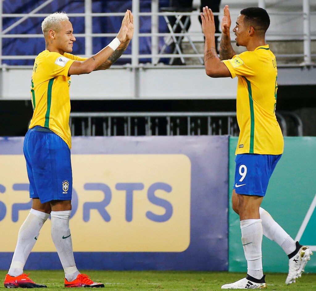 Brazil's Neymar and Jesus.