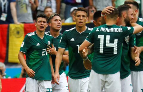 Mexico score at the World Cup.