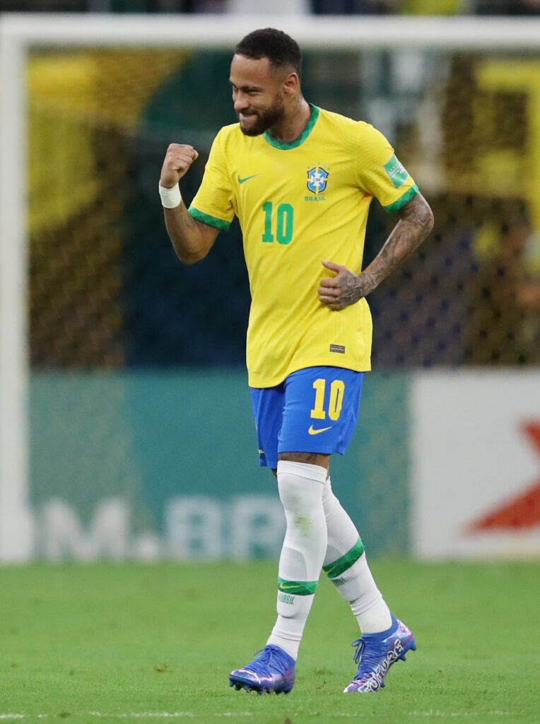 Brazil's Neymar celebrates.