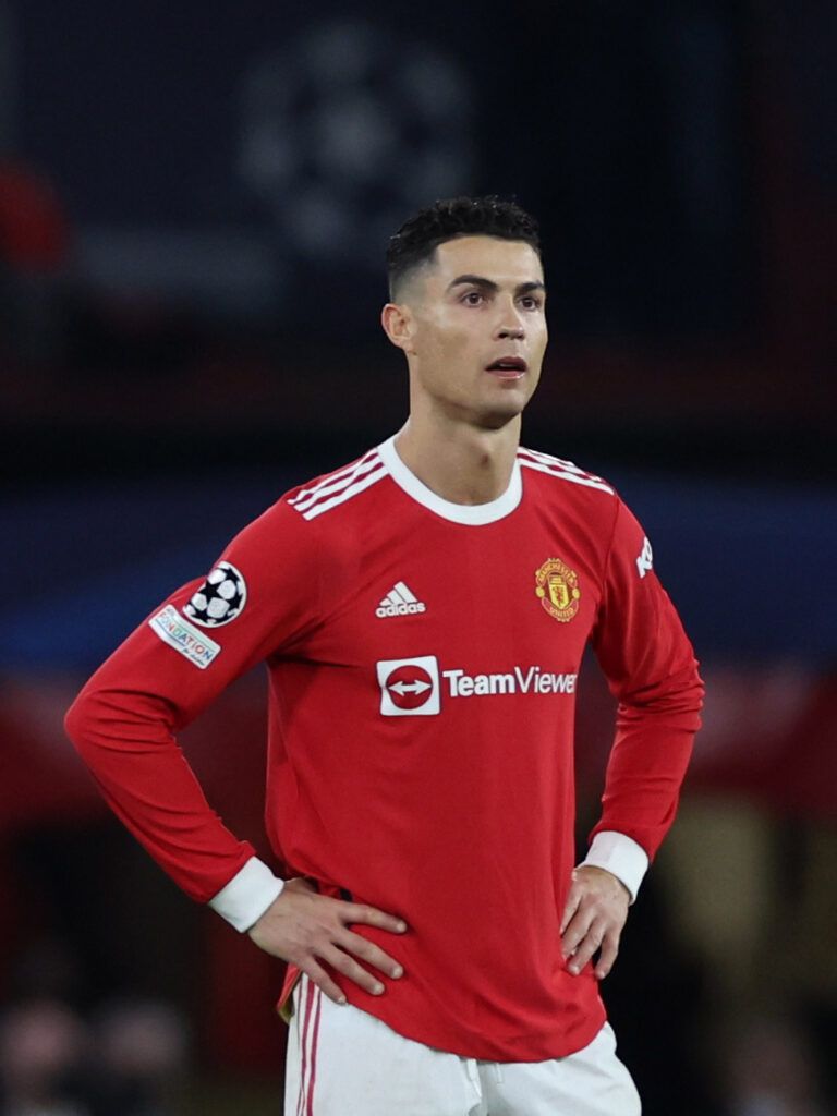 Man Utd's Ronaldo looks gutted.