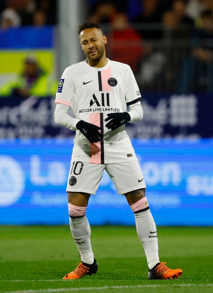 PSG's Neymar gives a wink.
