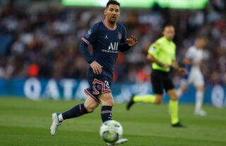 Messi in action for PSG.