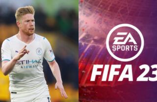 Kevin De Bruyne with FIFA 23 Logo