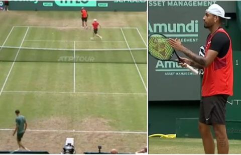 Nick Kyrgios blames ball boy's running style for losing point