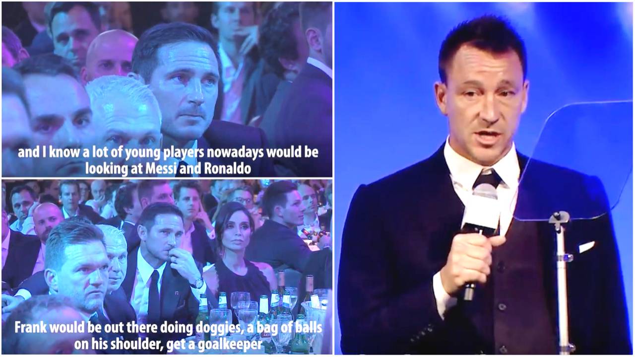John Terry paid ultimate tribute to Frank Lampard with spine-tingling Legends of Football speech